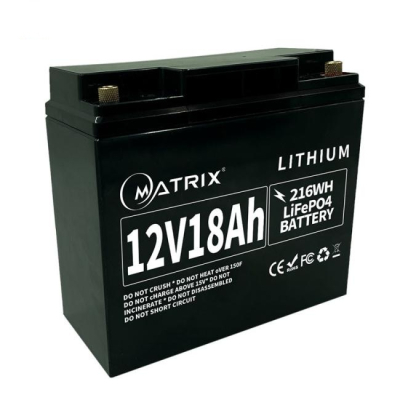 Батарея LiFePo4 Matrix 12.8V-18Ah 230.4Wh (MLR 1218)