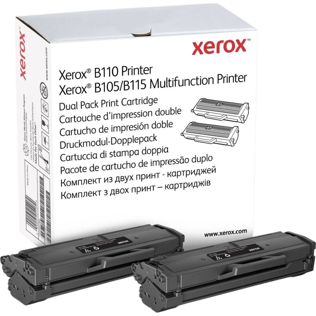 Картридж Xerox B105/B110/B115 Black 2x1.5K (006R04964)