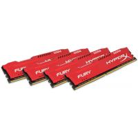Модуль пам'яті для комп'ютера DDR4 64GB (4x16GB) 2666 MHz HyperX FURY Red Kingston Fury (ex.HyperX) (HX426C16FRK4/64)