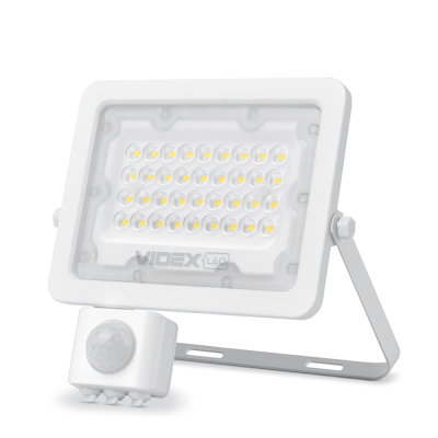 Videx LED 30W 5000K floodlight with motion sensor (VL-F2e3)