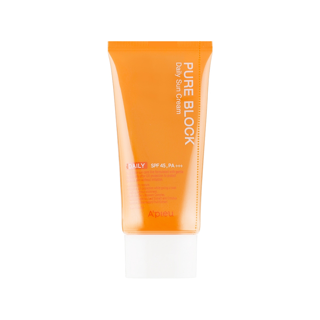 Засіб від засмаги A'pieu Pure Block Natural Daily Sun Cream SPF45/Pa+++ 50 мл (8809581450615)