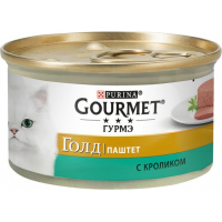 Pate for cats Purina Gourmet Gold. With rabbit 85 g (7613033728747)