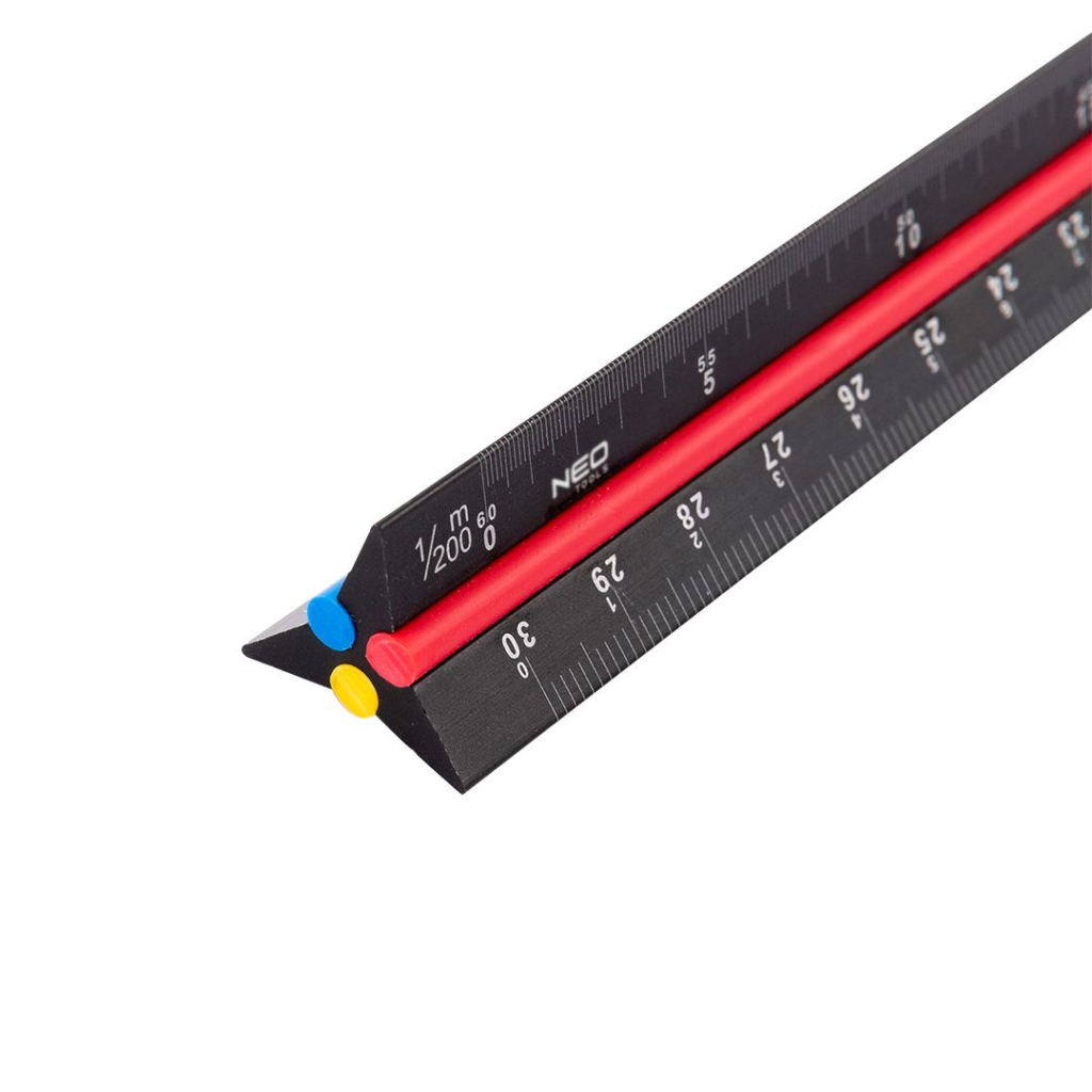 Лінійка будівельна Neo Tools трикутна, алюміній, 30 см (72-205)