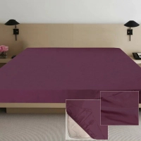 Sheet Yaroslav on elastic satin 06 cherry 200x140x20 (38272)