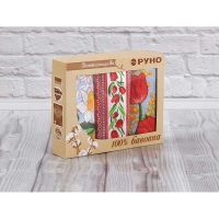 Fleece towel kitchen set Spring flowers 45x80 cm 3 pcs (707Т_Spring flowers)