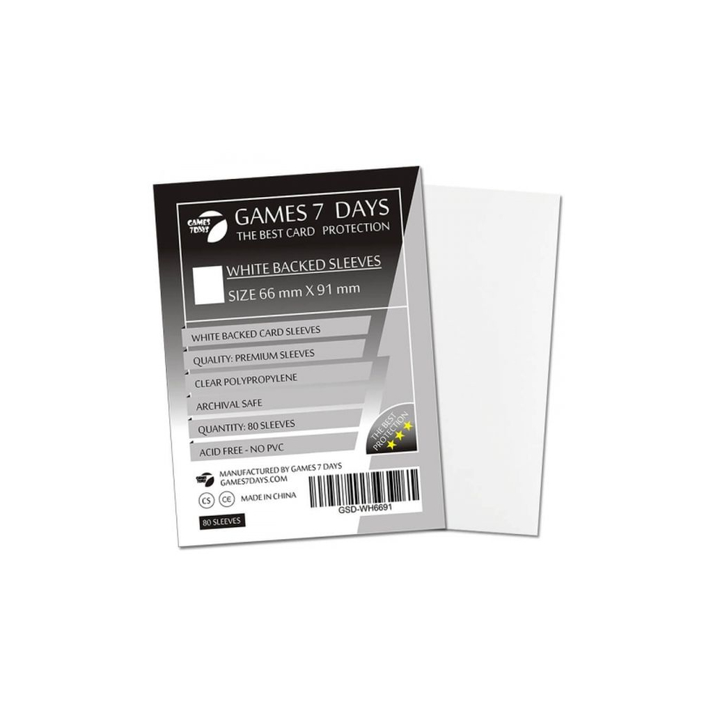Протектор для карт Games 7 Days 66 х 91 мм, MTG, 80 шт White (PREMIUM) (GSD-WH6691) Протектор для карт Games 7 Days 66 х 91 мм, MTG, 80 шт White (PREMIUM) (GSD-WH6691)