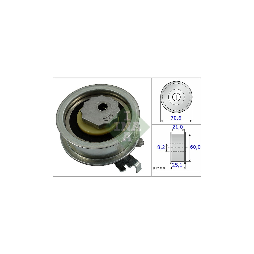 Ролик натягувача ременя INA 531 0882 10 Ролик натягувача ременя INA 531 0882 10