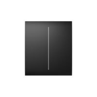 Ajax CenterButton 2-gang overlay panel black