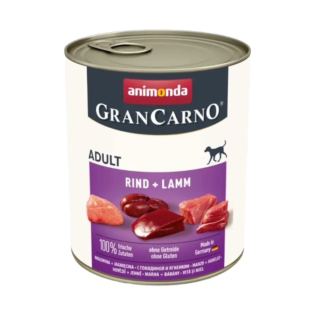 Консерви для собак Animonda GranCarno Adult Beef + Lamb 800 г (4017721827423)