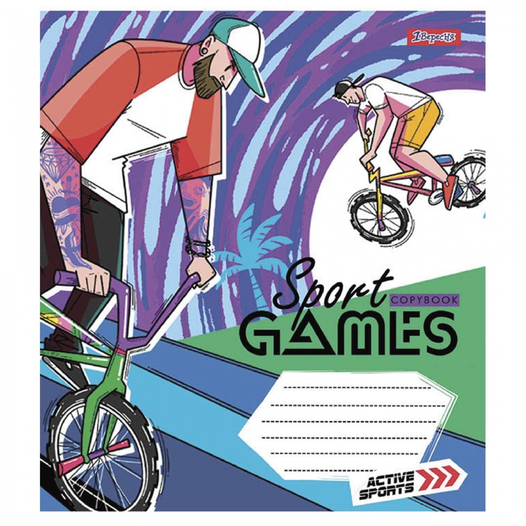 Зошит 1 вересня Sport games 18 аркушів клітинка (766571) Зошит 1 вересня Sport games 18 аркушів клітинка (766571)