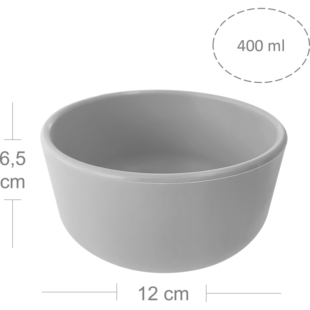 Тарілка дитяча MinikOiOi Bowl - Powder Grey (101080104)