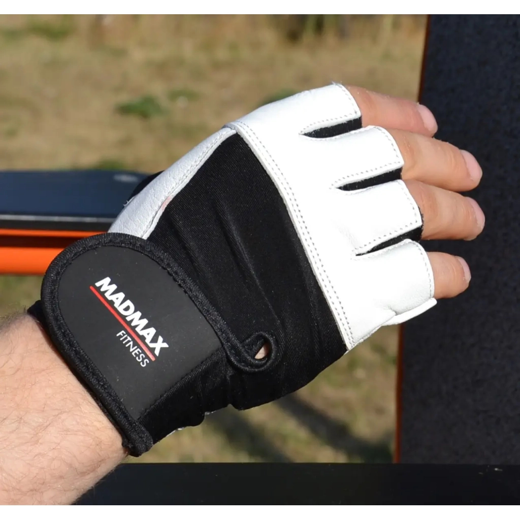 Рукавички для фітнесу MadMax MFG-444 Fitness White M (MFG-444-White_M)