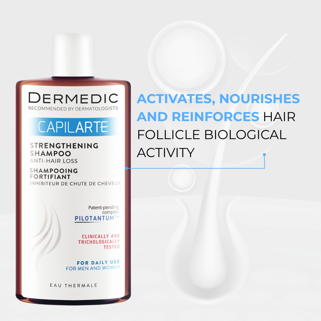 Шампунь Dermedic Capilarte Зміцнювальний проти випадання волосся 300 мл (5901643174170)