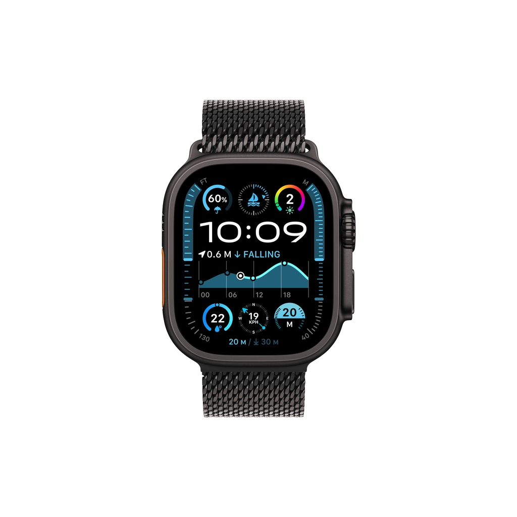 Смарт-годинник Apple Watch Ultra 2 2024 GPS + Cellular 49mm Black Titanium Case with Black Titanium Milanese Loop - M (MX5U3UL/A)
