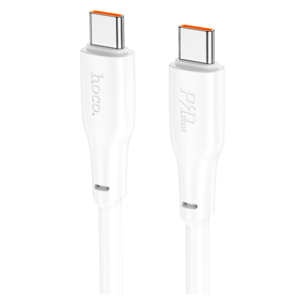 Дата кабель USB-C to USB-C 1.0m 240W TPE X93 white HOCO (6931474790736)