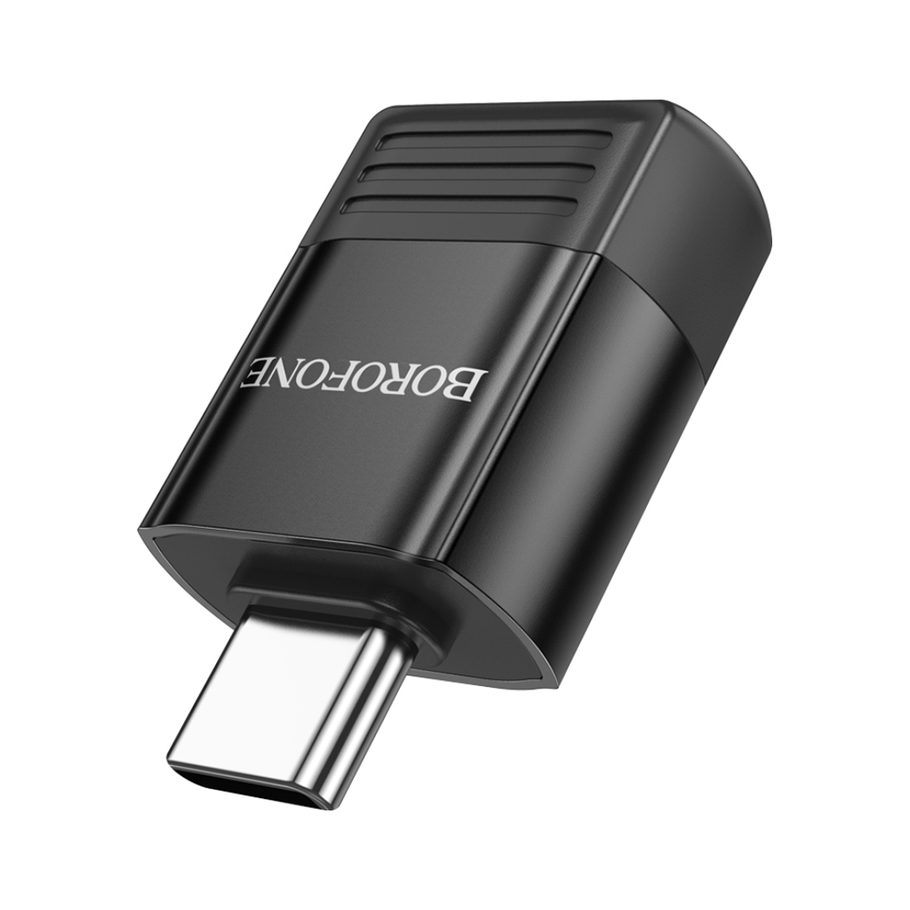 Перехідник BV18 USB to USB-C M USB3.0 Black BOROFONE (6941991104015) Перехідник BV18 USB to USB-C M USB3.0 Black BOROFONE (6941991104015)