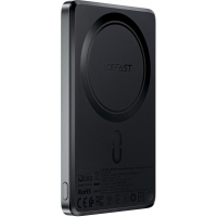 Батарея універсальна Acefast Magnetic Wireless 5000mAh 18W PD, QC/3.0, QI 7.5W, ультра тонкий, M8 Bllack (6974316283386)