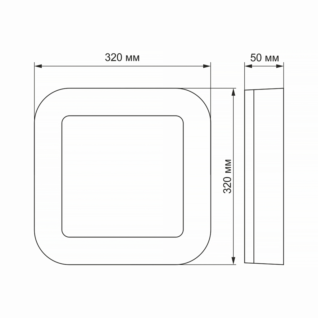 Світильник Videx LED ART IP65 квадратний 30W 5000K Black (VL-BHFS-305B)
