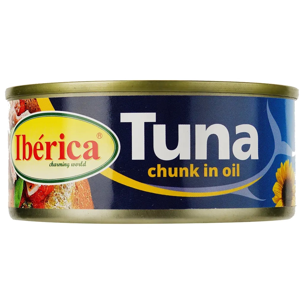Рибні консерви Iberica Тунець цілий в соняшниковій олії 150 г (8436024298949)