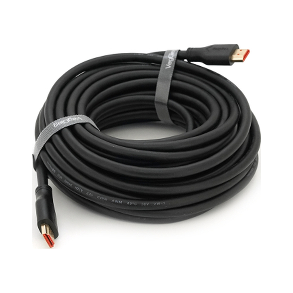 Кабель мультимедійний HDMI M to HDMI M 10.0m V2.0 4K UHD black VEGGIEG (YT-HDMI(M)/(M)HA-10/19716) Кабель мультимедійний HDMI M to HDMI M 10.0m V2.0 4K UHD black VEGGIEG (YT-HDMI(M)/(M)HA-10/19716)