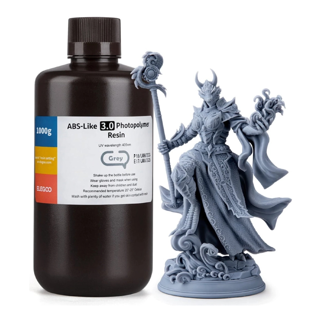 Фотополімерна смола ELEGOO Resin, ABS-like 3.0 1кг, grey (50.103.0143) Фотополімерна смола ELEGOO Resin, ABS-like 3.0 1кг, grey (50.103.0143)