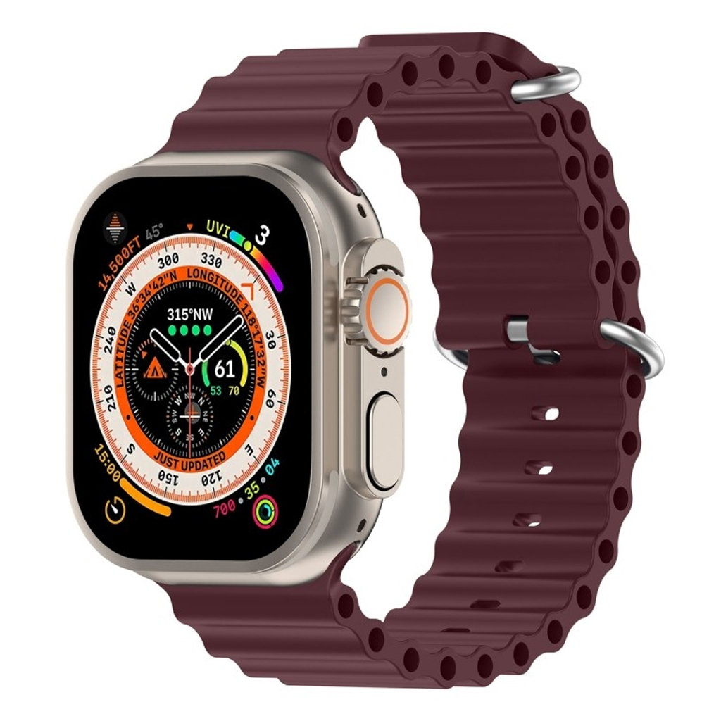 Ремінець до смарт-годинника Armorstandart Ocean Band для Apple Watch 49/46/45/44/42 (Series 1-3) Wine Red (ARM74250)