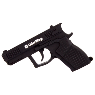 USB флеш накопичувач ColorWay Pistol 64 GB 3.0 Black (CW-USBPL64)