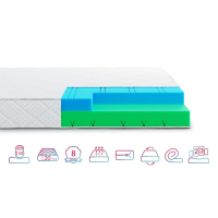 Highfoam Noble Argentum Moon mattress, orthopedic, double-sided 120x200 cm (4820001195699)