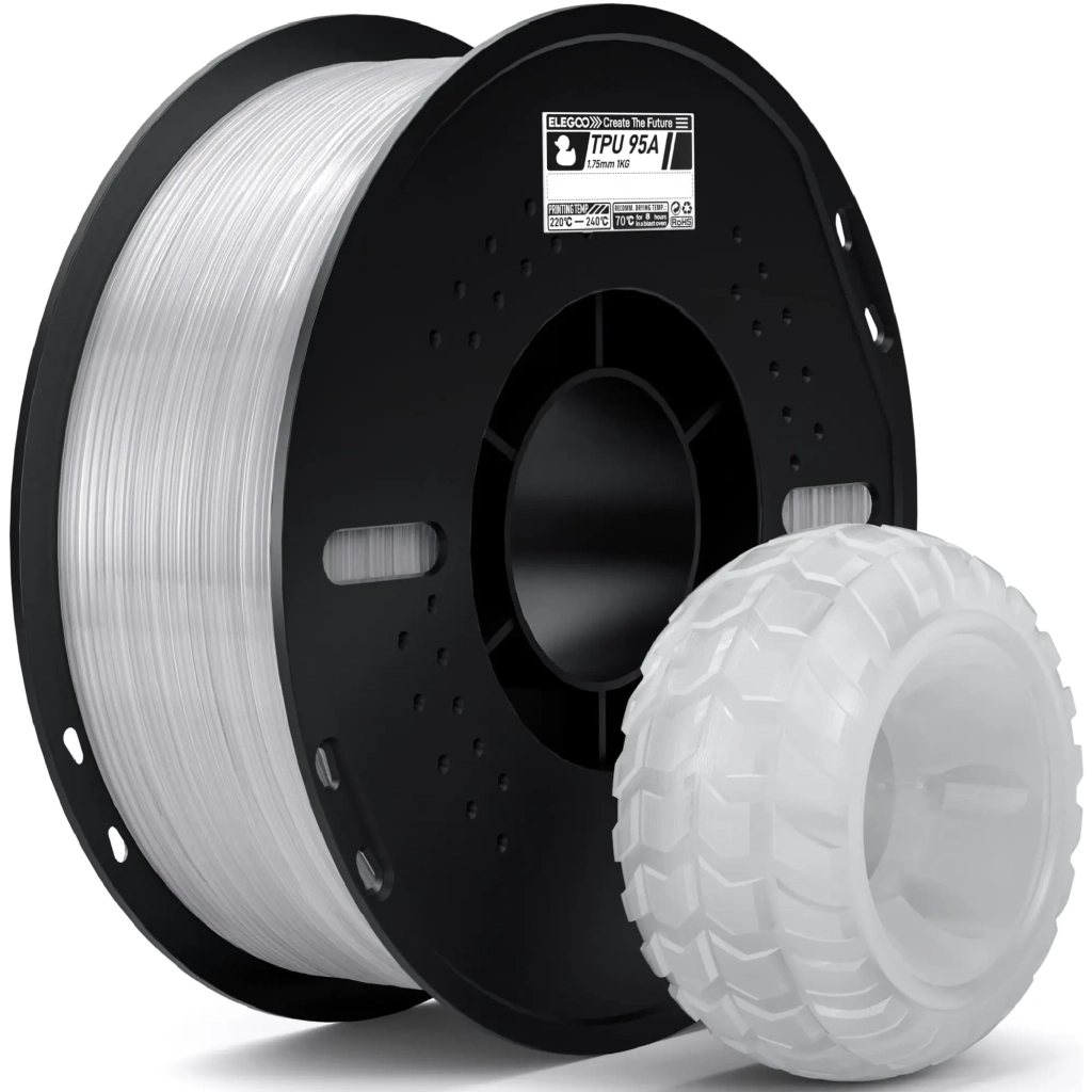 Пластик для 3D-принтера ELEGOO TPU 1.75мм, 1кг, transparent (50.203.0569)