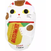 Solid soap Pelican Beckoning Cat Soap With the aroma of green tea "Maneki-neko" 180 g (4976631481890)