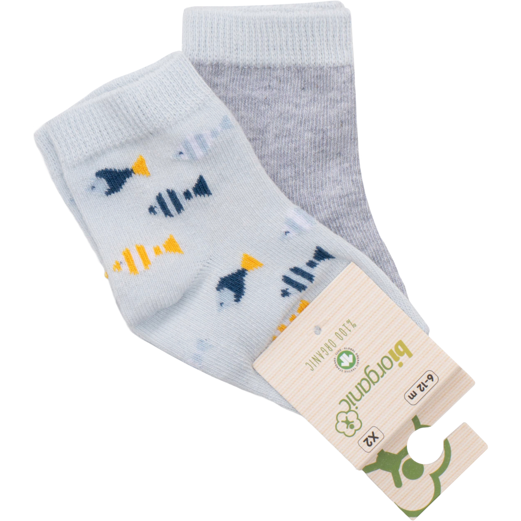 Шкарпетки дитячі Bibaby з рибками (68377-6-12-blue)