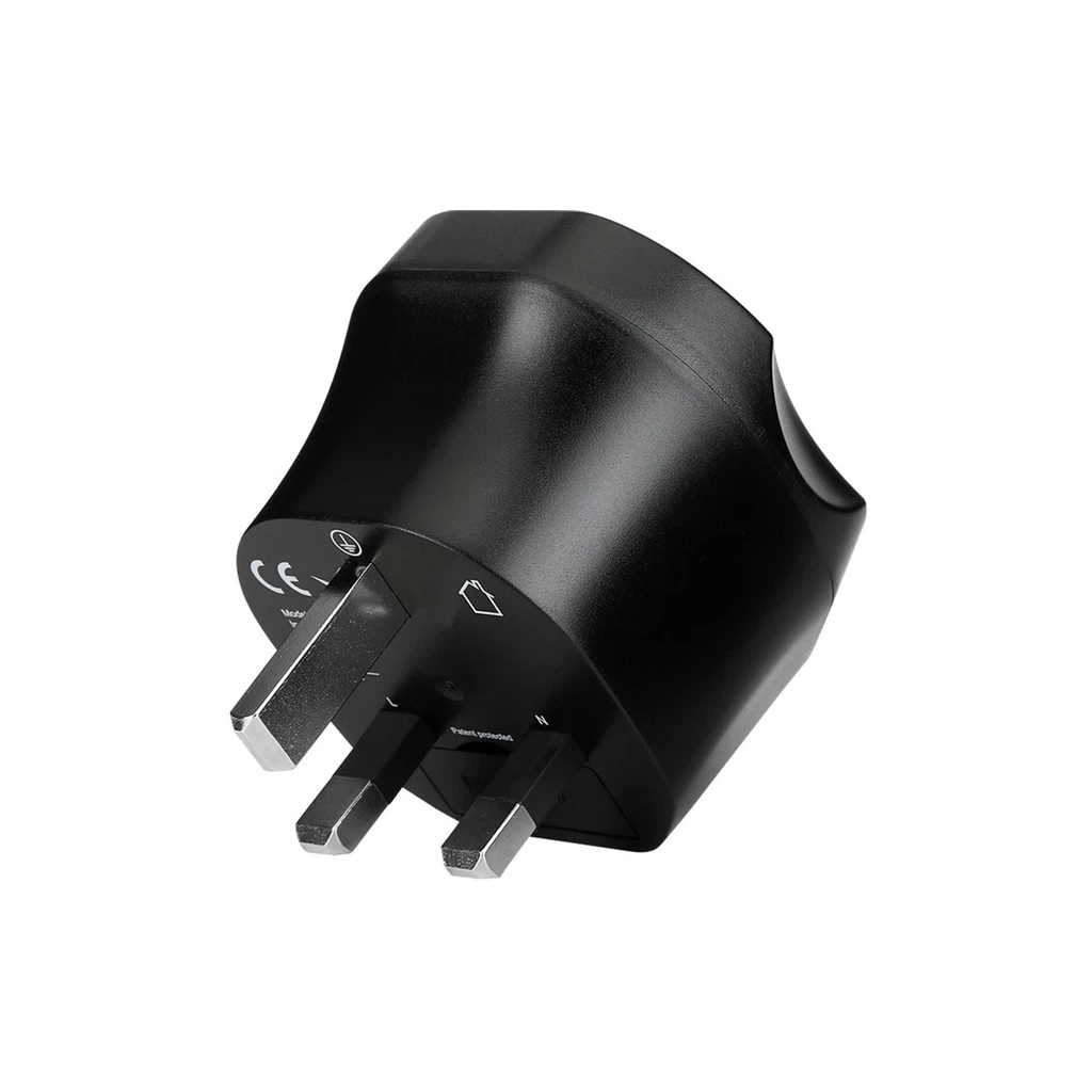 Перехідник EU to UK 220V black Essager (ECTZH-YCC01-Z)
