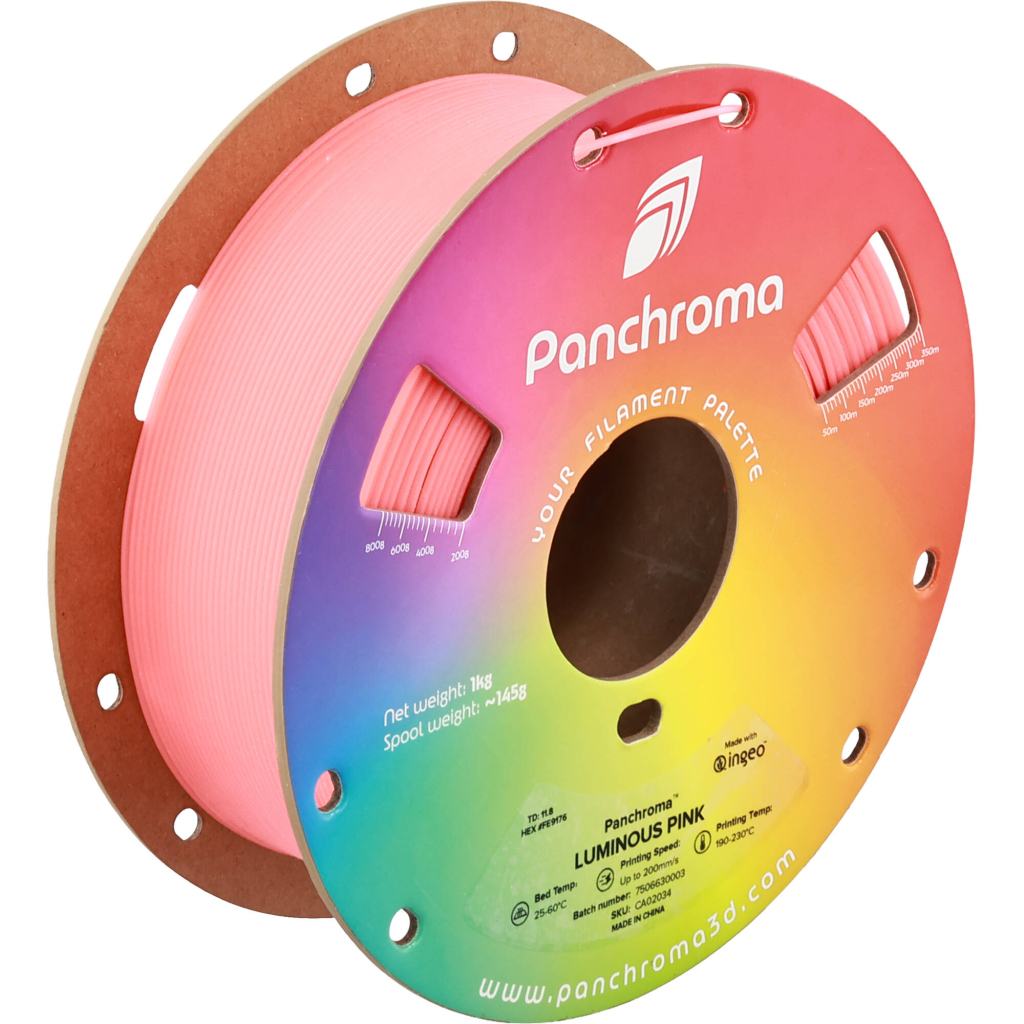 Пластик для 3D-принтера Polymaker PLA PANCHROMA LUMINOUS 1,75mm 1kg PINK (CA02034)