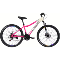 Велосипед Space 27.5" AURORA DD FR рама-15" ST 2026 біло-рожевий (OPS-SP-27.5-092)