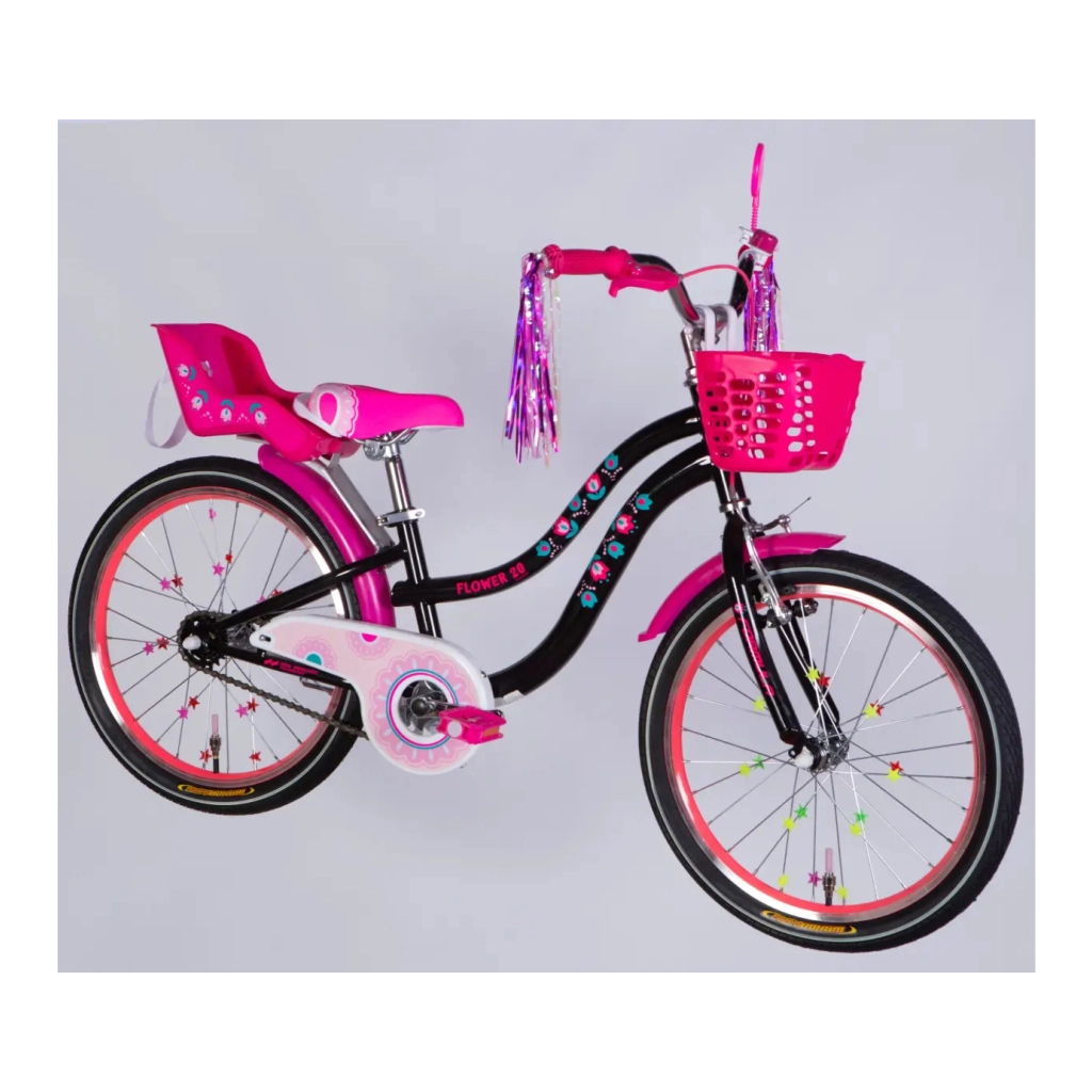 Велосипед Formula 20" Kid FLOWER PREMIUM BH рама-10" ST 2026 чорний з рожевим (OPS-FRK-20-242) Велосипед Formula 20" Kid FLOWER PREMIUM BH рама-10" ST 2026 чорний з рожевим (OPS-FRK-20-242)