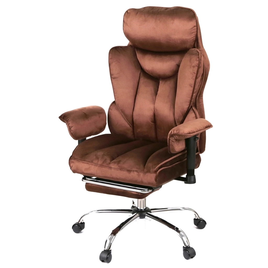 Офісне крісло Аклас Бамбетель RL 10093H (Оксамит 17 Коричневий) (00166257)
