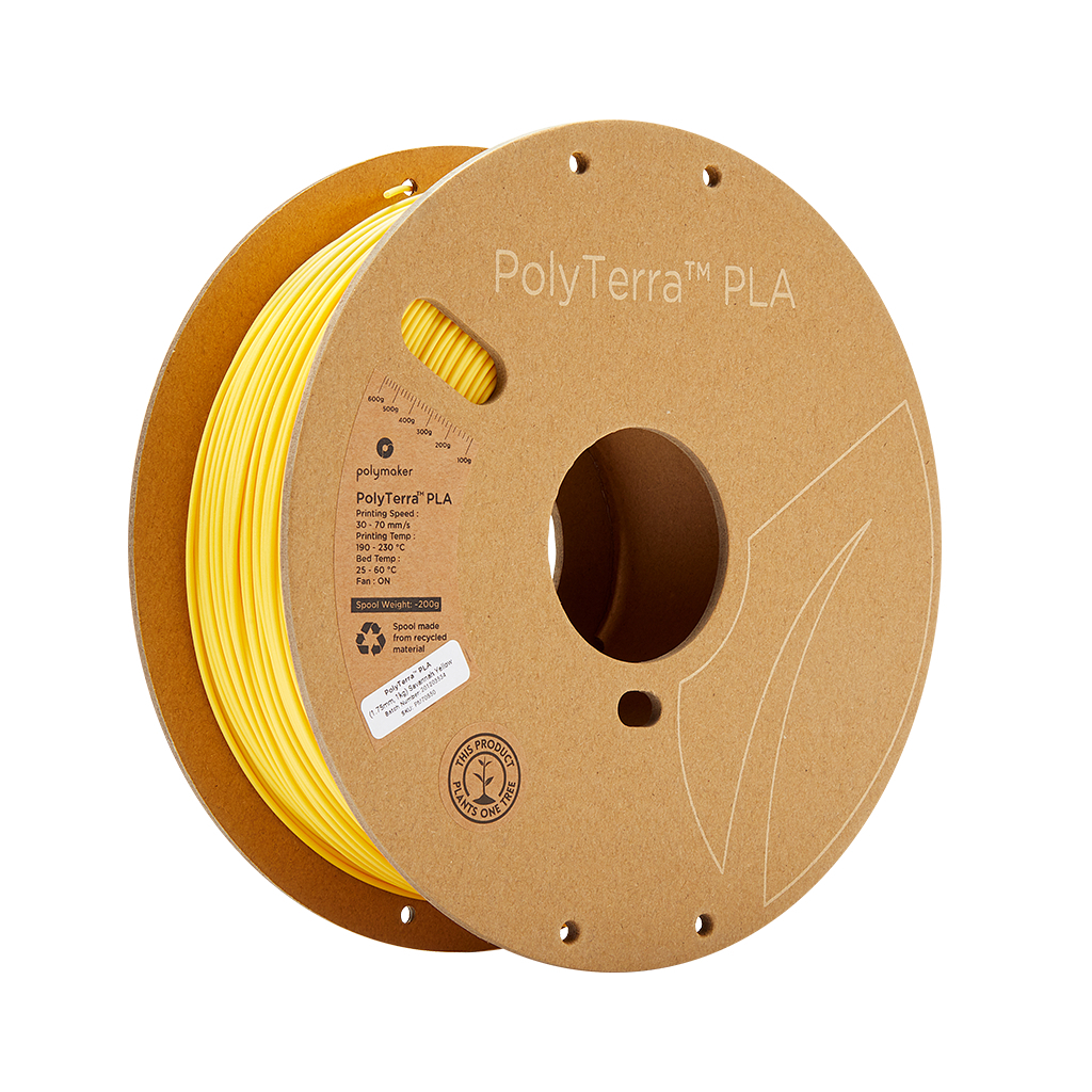 Пластик для 3D-принтера Polymaker PLA PolyTerra 1,75mm 1kg YELLOW, SAVANNAH (PM70850)