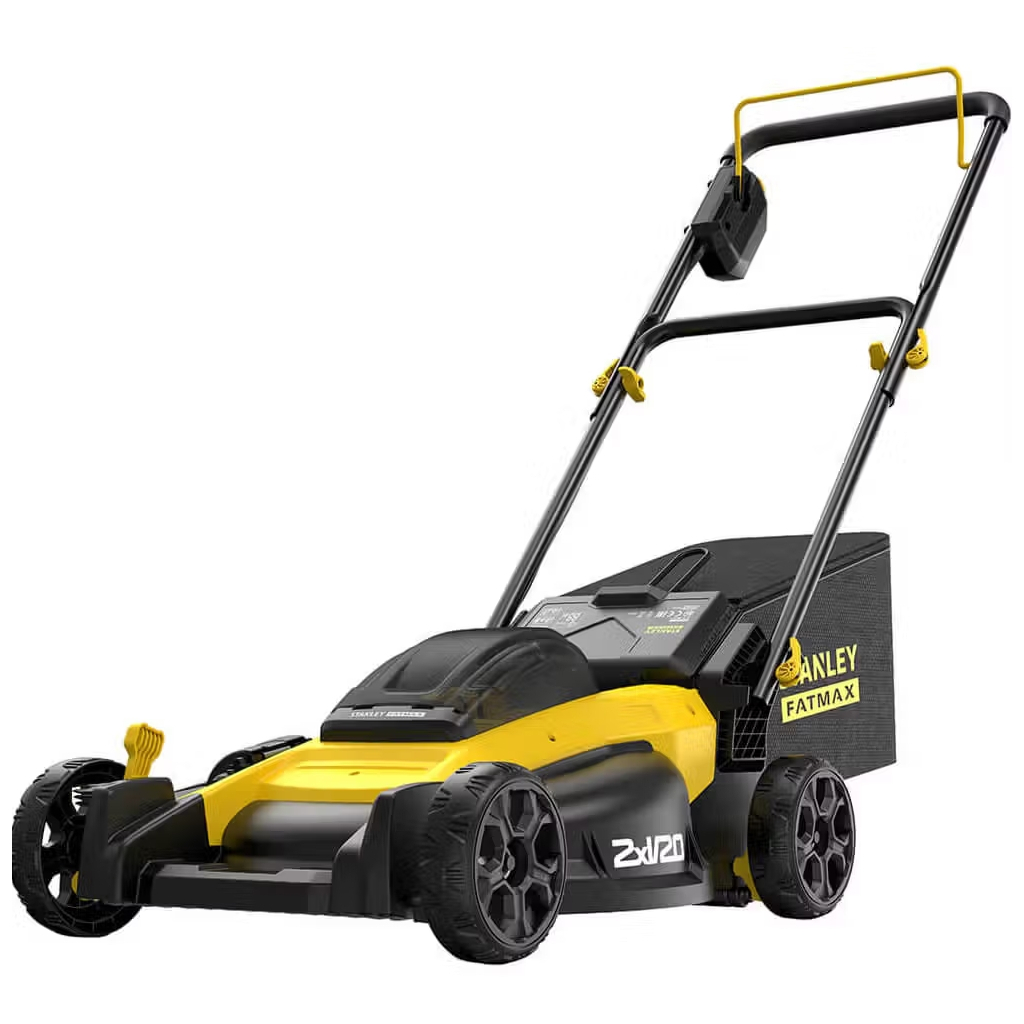 Газонокосарка Stanley акумуляторна безщіткова FatMax, 18 В, 2x2Ah, 51 см (SFMCMW2651M+SFMCSTB933M)