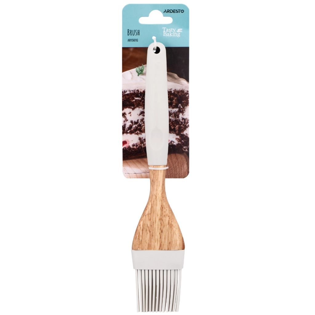 Пензлик кулінарний ARDESTO Tasty Baking, 22.3см, силікон, дерево, сірий світлий (AR1561G) Пензлик кулінарний ARDESTO Tasty Baking, 22.3см, силікон, дерево, сірий світлий (AR1561G)