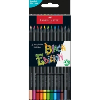 Colored pencils Faber-Castell Black Edition color pencil, three-sided, ebony, 12 colors (116412) (31214)