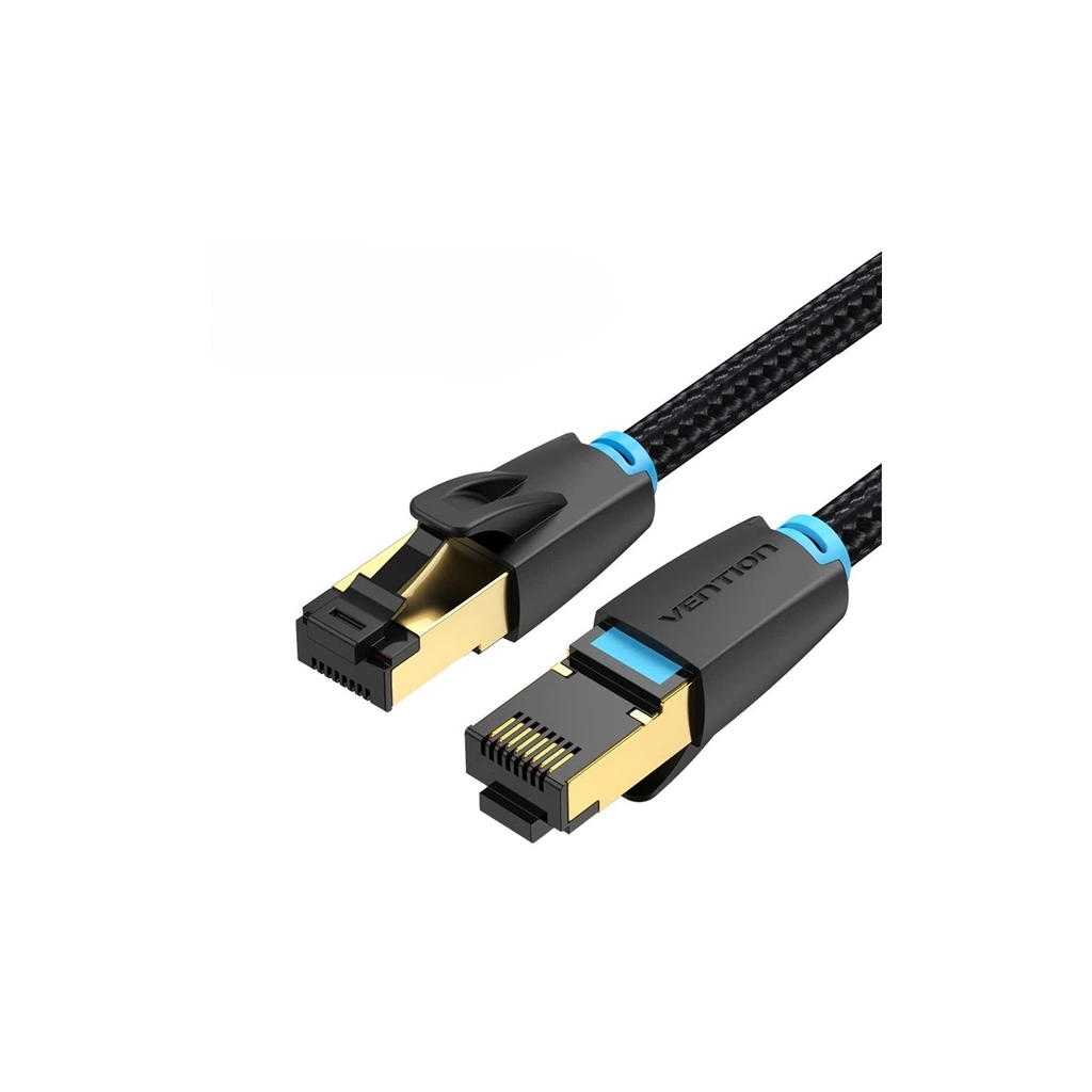 Патч-корд 3м, S/FTP cat 8 RJ-45 black Vention (IKGBI)
