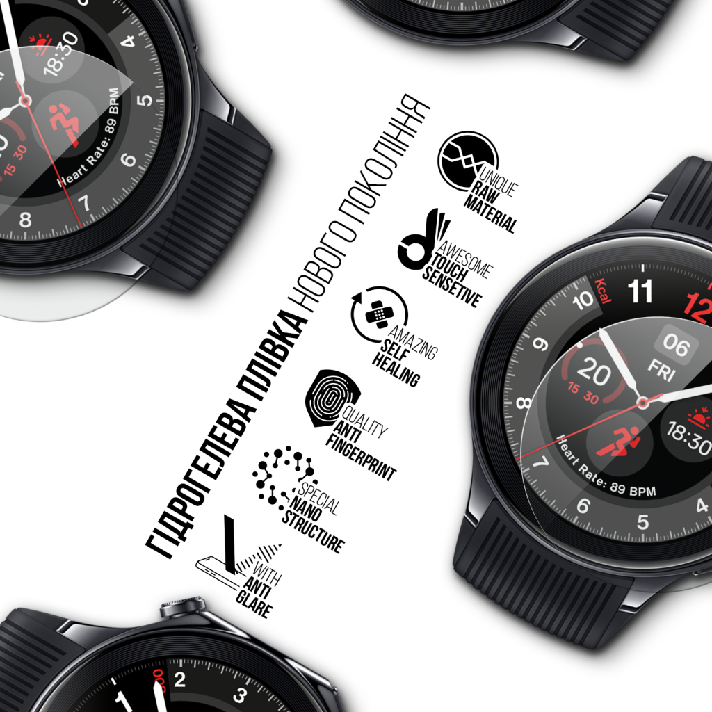 Плівка захисна Armorstandart Matte hydrogel OnePlus Watch 2 6 pcs (ARM92079)