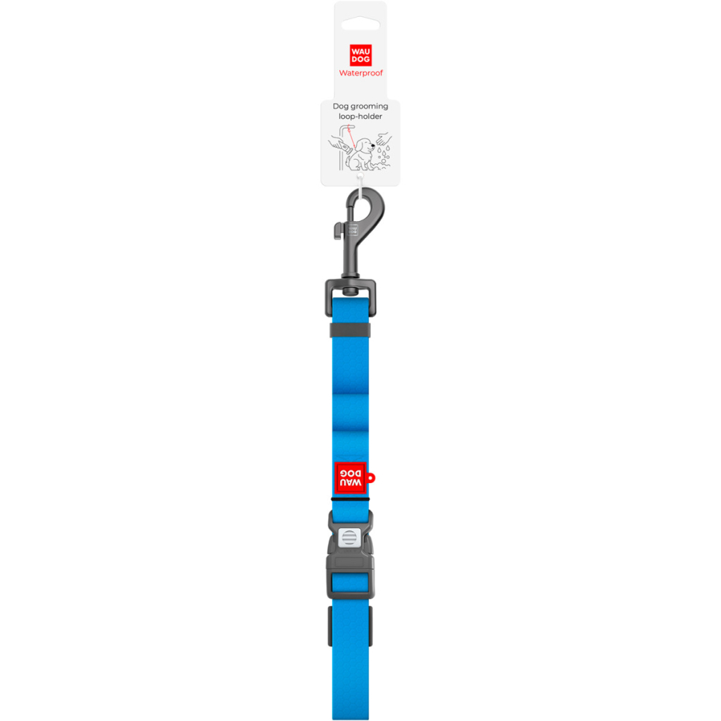 Повідець для собак WAUDOG Waterproof для грумінгу L блакитний (90782) Повідець для собак WAUDOG Waterproof для грумінгу L блакитний (90782)