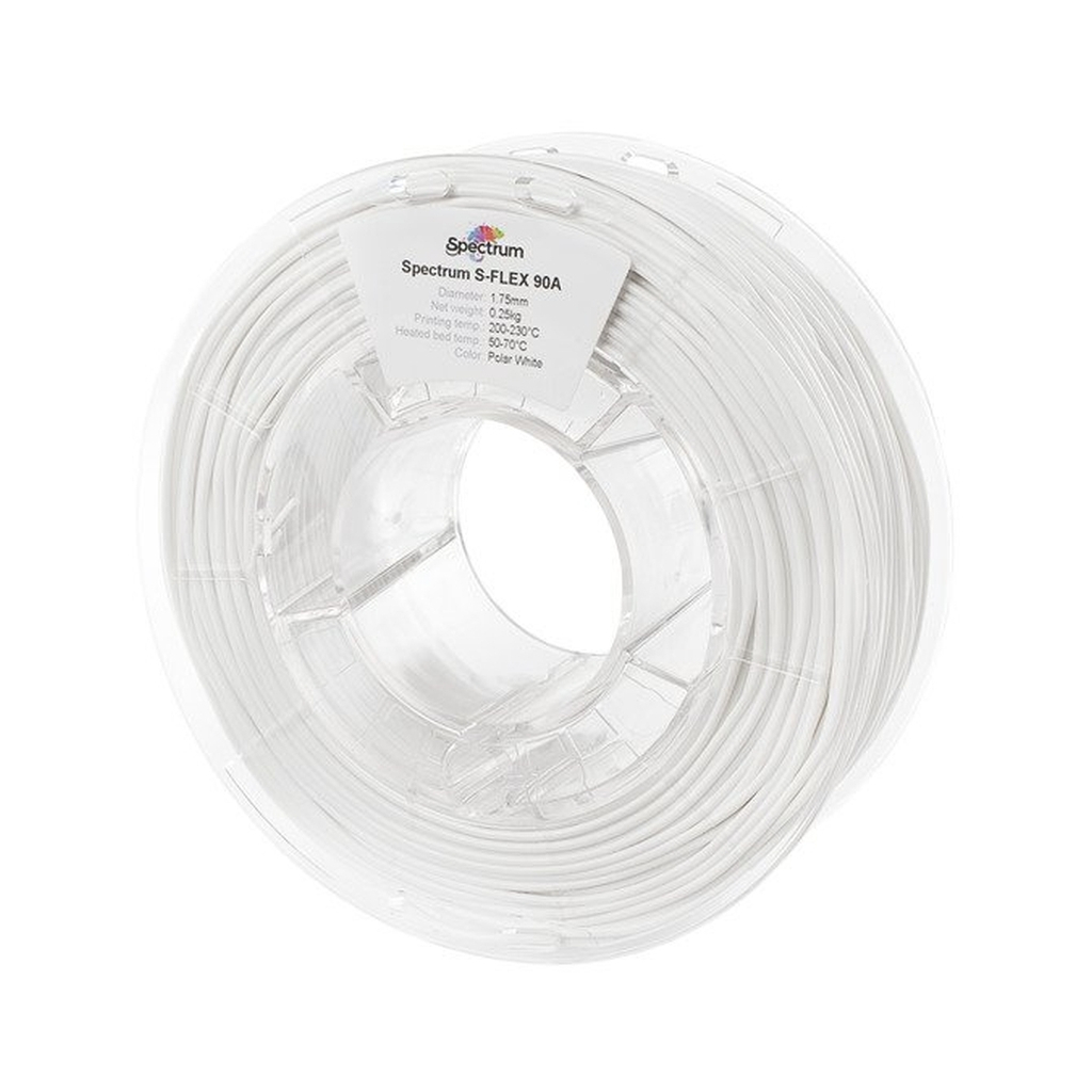 Пластик для 3D-принтера Spectrum S-Flex 90A 1.75mm 0.25kg WHITE, POLAR (80261)