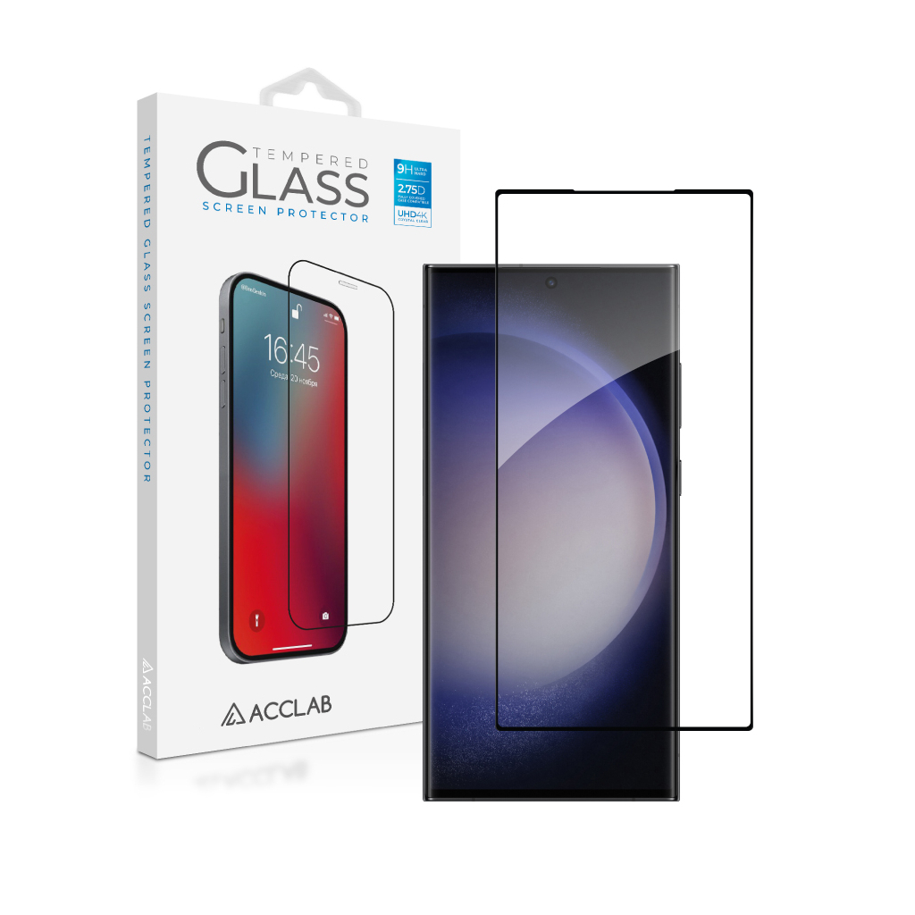 Скло захисне ACCLAB Full Glue 3D Glass Samsung S23 Ultra Black (1283126576461) Скло захисне ACCLAB Full Glue 3D Glass Samsung S23 Ultra Black (1283126576461)