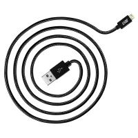 Дата кабель USB 2.0 AM to Lightning 1.2m Black Just (LGTNG-CPR12-BLCK)