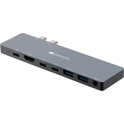 Port replicator Canyon Docking Station with 8 port, 1*Type C PD100W+2*Type C, Input (CNS-TDS08DG)