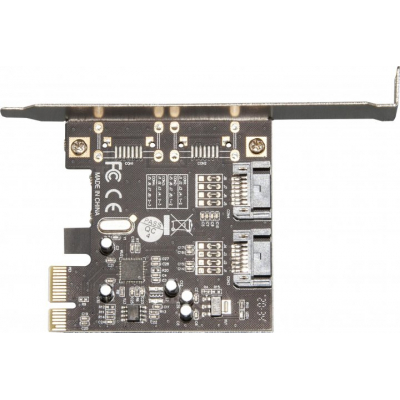 Плата розширення Frime ASM1061 2xSATA3 2xPCIe (ECF-PCIEto2SATAIII.LP)