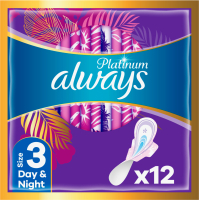 Sanitary pads Always Platinum Day&Night (Size 3) 12 pcs. (8001090445070)