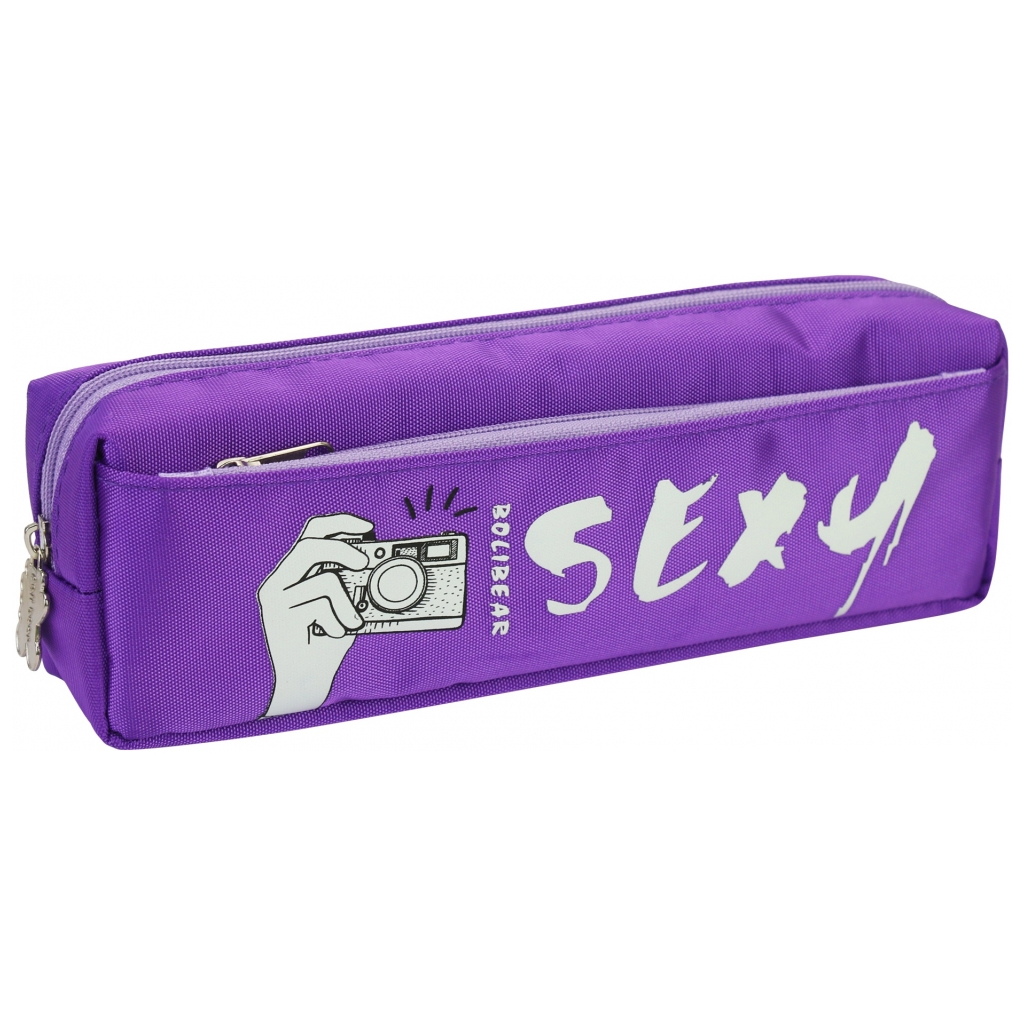 Пенал Cool For School 2 відділення Пурпурний (B-8690-purple) Пенал Cool For School 2 відділення Пурпурний (B-8690-purple)
